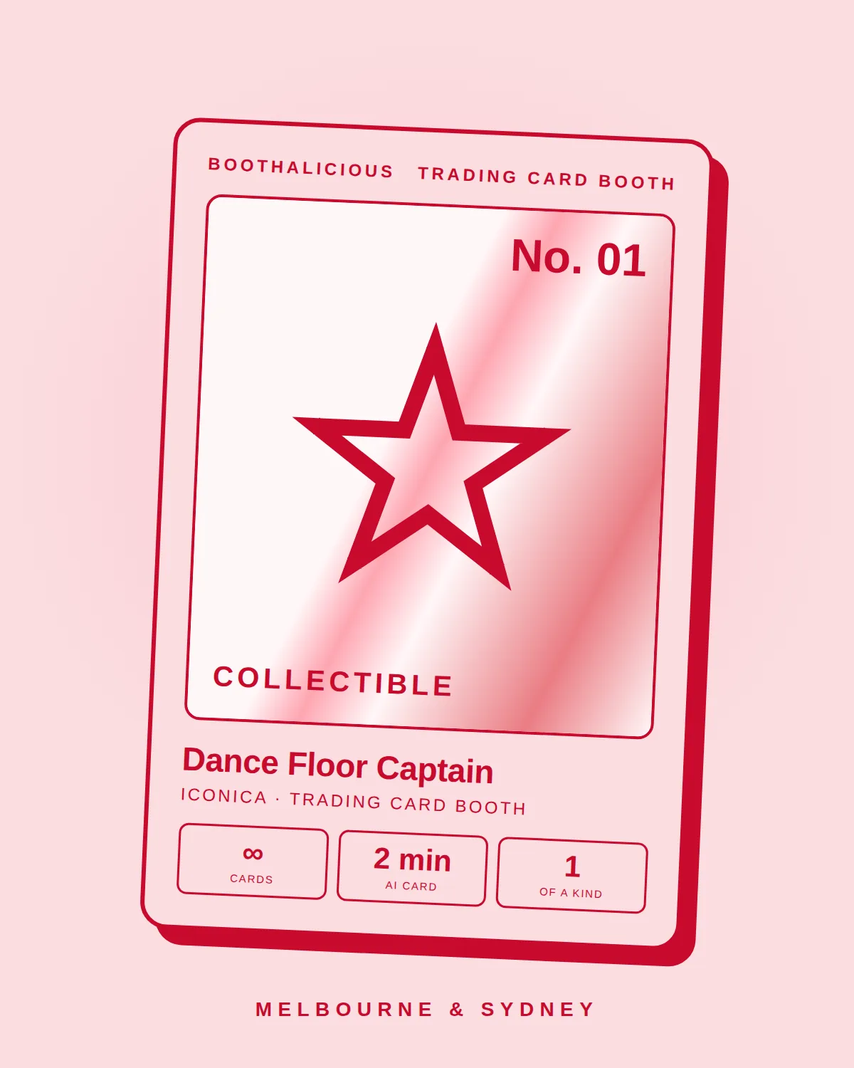 The Iconica trading card booth in use at an event